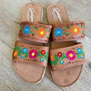 Guadalajara Colorful Embroidered Sandals